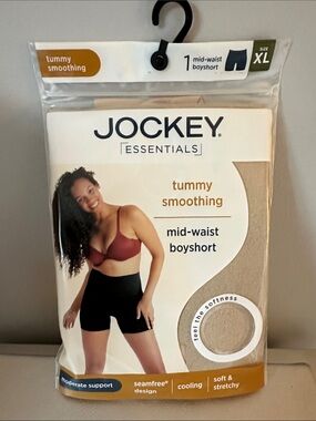 Jockey Essentials Mid-Waist Boyshort - Beige